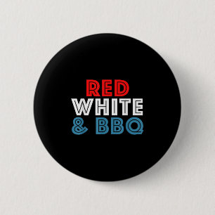 Den fjärde juli: Retro USA Red White Bbq Knapp