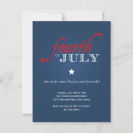 Den fjärde marinflottan i juli Independence day Fi Inbjudningar
