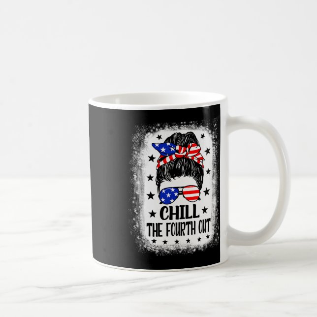 Den fjärde roliga patriotiska 4 juli kvinnor M Kaffemugg (Höger)