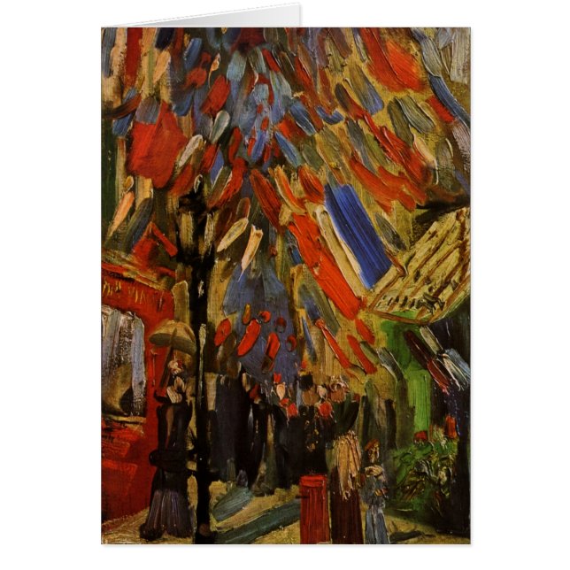 Den fjortonde juli Firande i Paris Hälsningskort (Framsidan)