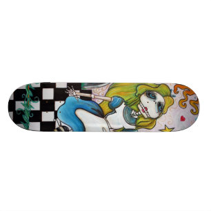 Den fla Alice skateboarden Mini Skateboard Bräda 18,5 Cm