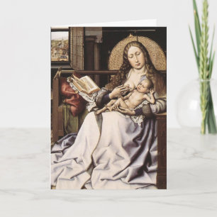 Den flamländska Renaissancen Madonna och Child Helgkort
