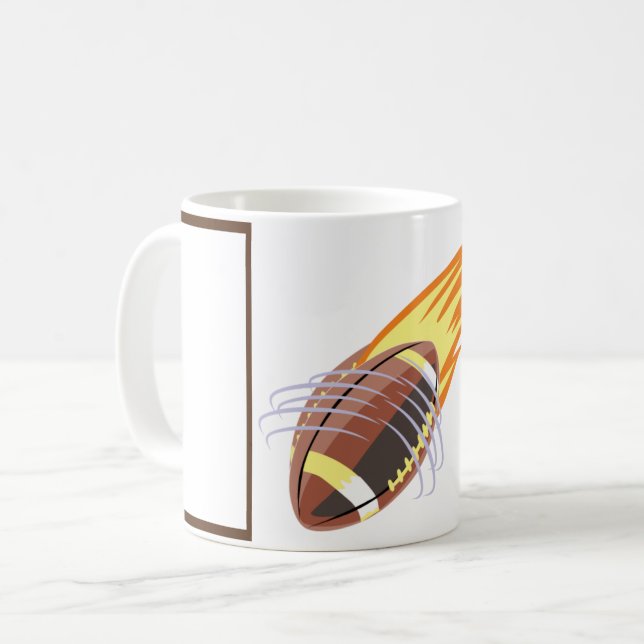 Den flammande fotbollen - kaffemugg (Framsida vänster)