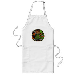 Den flammande trädgårdsmästarsommarapron långt förkläde