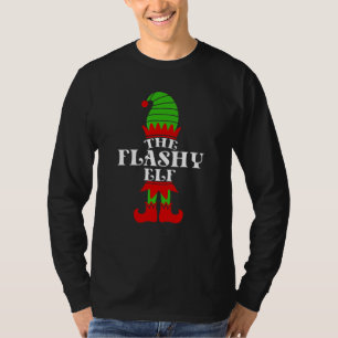Den flashiga tomte julmatchande familj kollega  t shirt