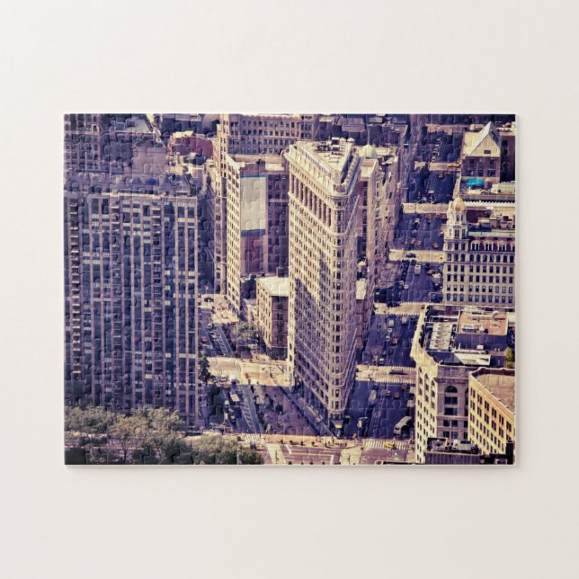 Den Flatiron byggnaden - New York City Pussel (Horisontell)