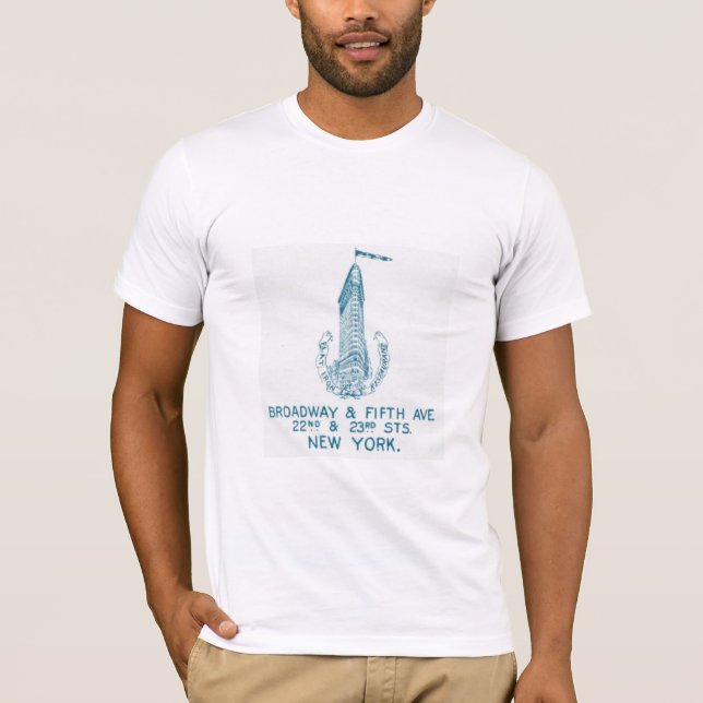 Den Flatiron restaurangen i NYC T Tee Shirt (Framsida)