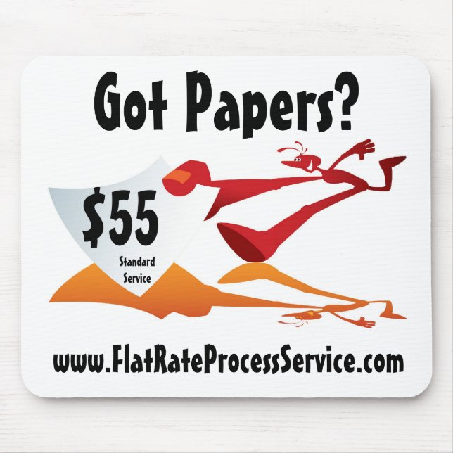 den FlatRateProcessService.com musen vadderar Musmatta (Framsidan)