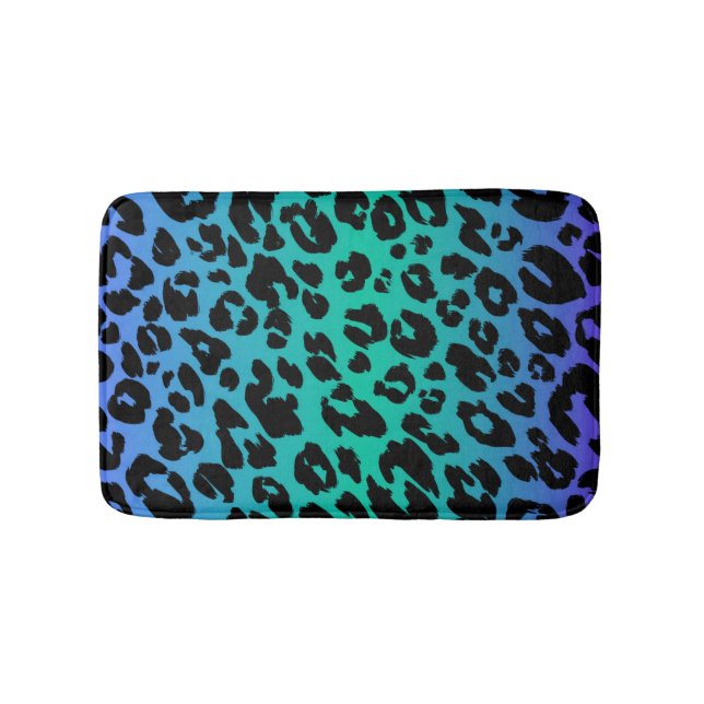 Den flerfärgade leopardseriens design 6 badrumsmatta (Framsidan)