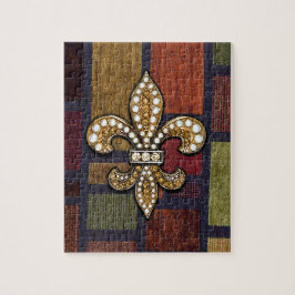 Den Fleur De Lis Flor New Orleans juvelgnistran Pussel