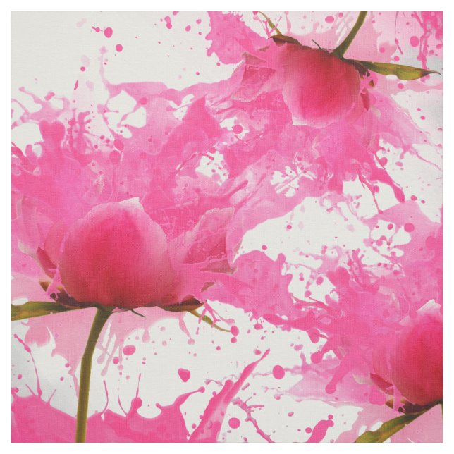 Den flickaktigt fuchsia vattenfärgen splatters tyg (Provkarta)