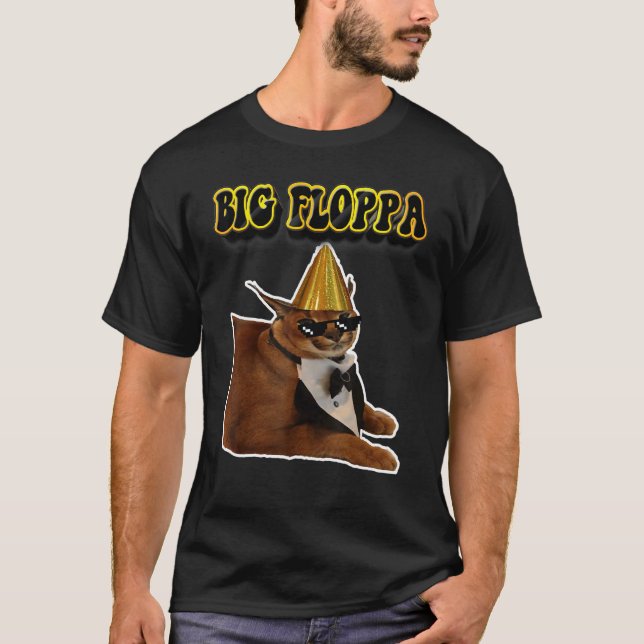 Den Floppa Caracal Katten T Shirt (Framsida)
