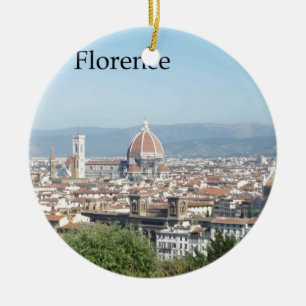 Den Florence duomoen från Michelangelo kvadrerar Julgransprydnad Keramik