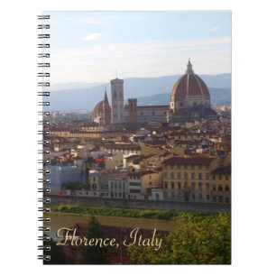 Den Florence italien reser minnessakgåvan Anteckningsbok Med Spiral