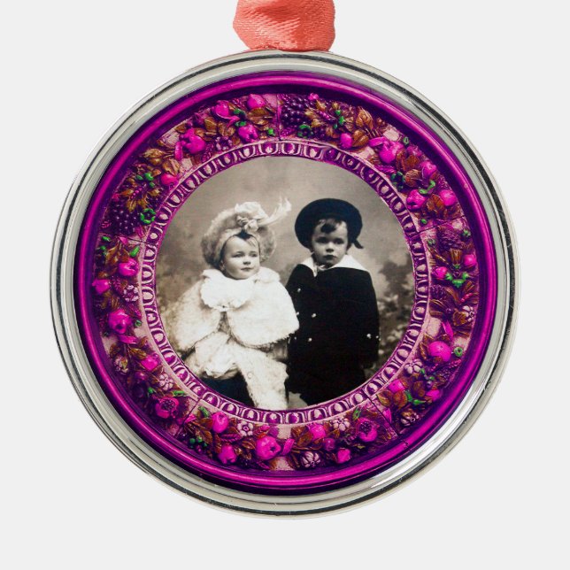 Den FLORENTINE RENAISSANCEN BÄR FRUKTT fotomallen Julgransprydnad Metall (Framsidan)