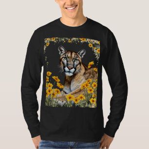 Den floridanska pantern med Coreopsis-kant klippt T Shirt