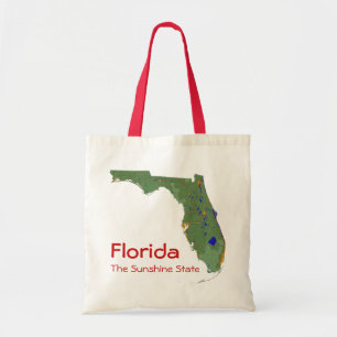 Den Floridian kartan hänger lös Tygkasse