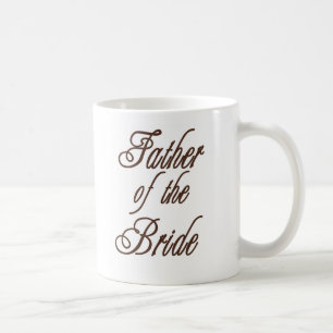 Den flott fadern av bruden bryner kaffemugg
