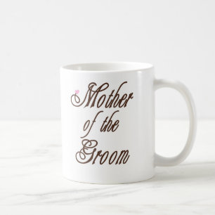 Den flott modern av brudgummen bryner kaffemugg