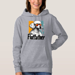 Den Fluffather Poodle Vintage Roliga Hund Mafia Ve T Shirt