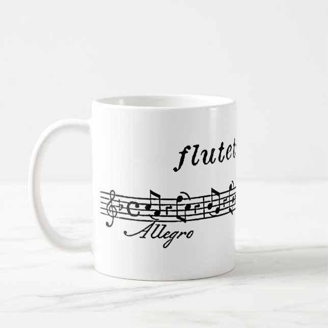 Den flutetunes.com logotypen kaffemugg (Vänster)