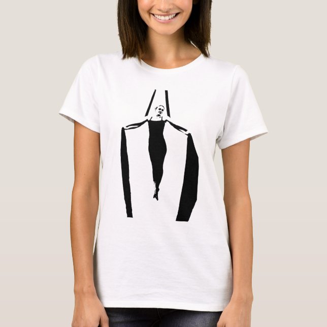 Den flyg- silkejärnkor poserar tee shirt (Framsida)