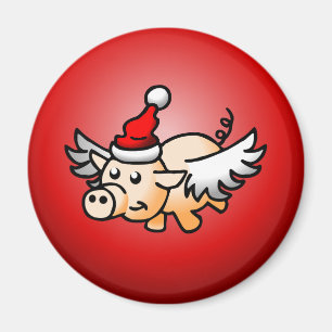 Den flygande julgrisen magnet
