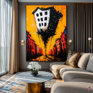 Den flytande avgrunden – Expressionistisk Surreali Poster