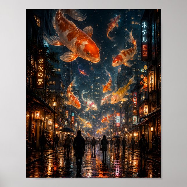 Den Flytande Koi-affischen Poster (Framsidan)