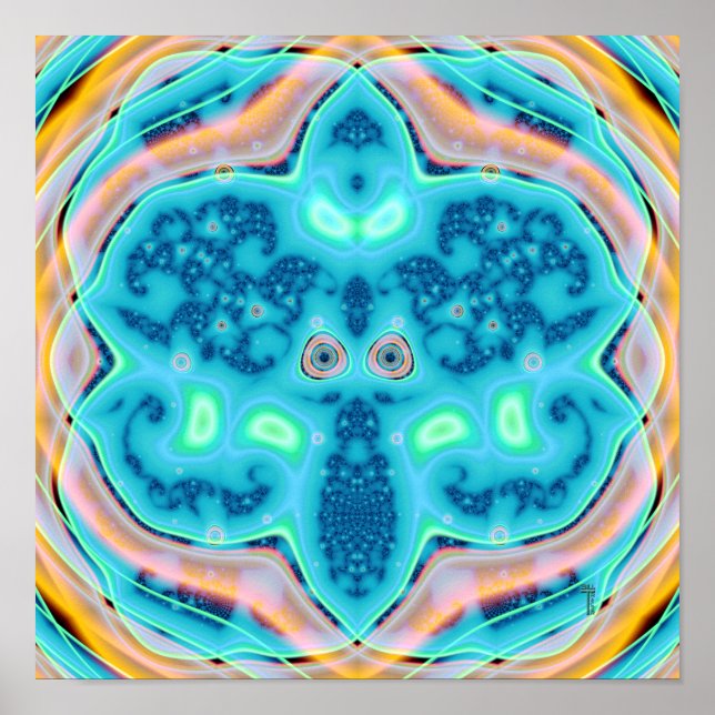 Den flytande konsthandlingen (12 x 12 tum) Poster (Framsidan)