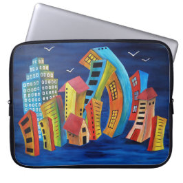 Den Flytande staden Laptop Sleeve