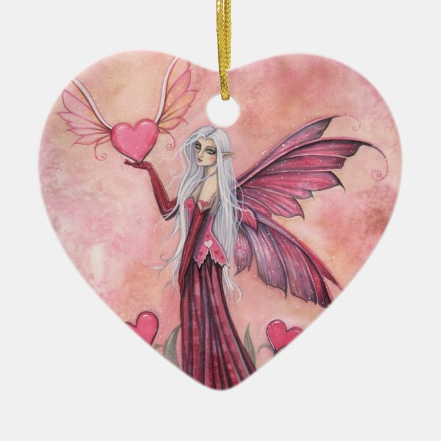 Den flytande Valentine Fairy Heart Ornament (Framsidan)