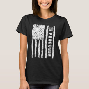 Den för manar amerikanska tv-producenten Flagga 4 T Shirt