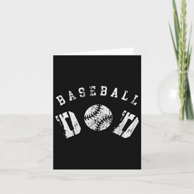 Den För manar idrotten Retro Baseball Pappa Lyckli Kort (Framsida)