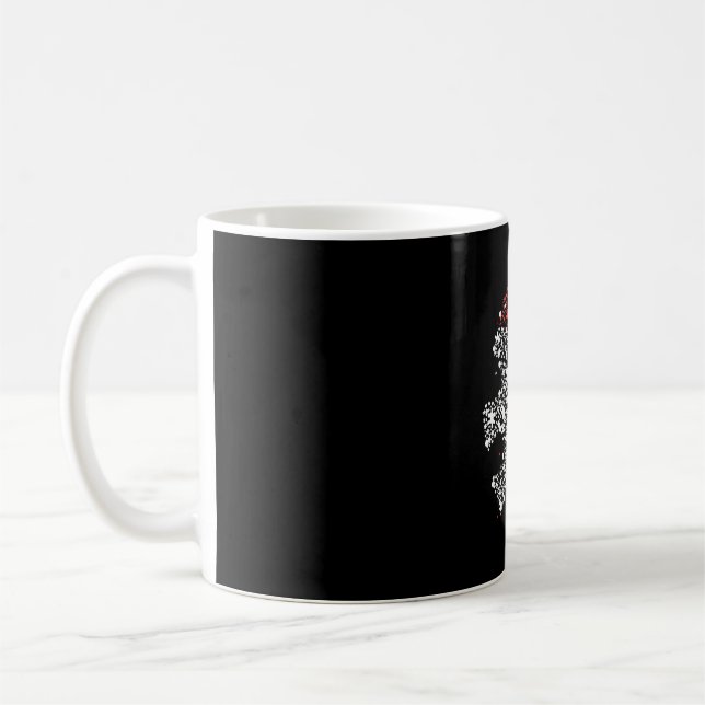 Den för manar kvinnan på jristmas glitter snö kaffemugg (Vänster)