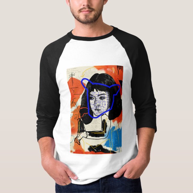 Den föräldralösa abstrakt MK klon för svart | - T-shirt (Framsida)