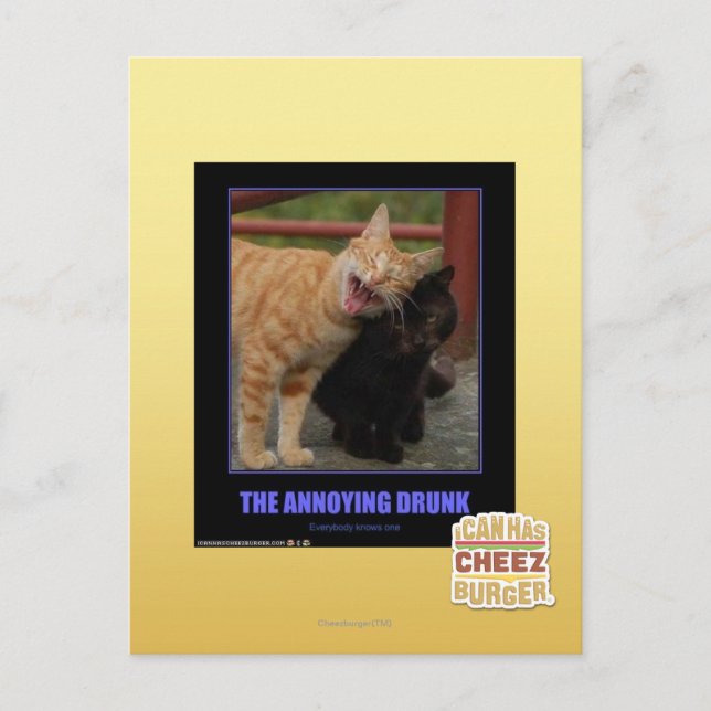 Den förargliga Drunk Vykort (Framsida)