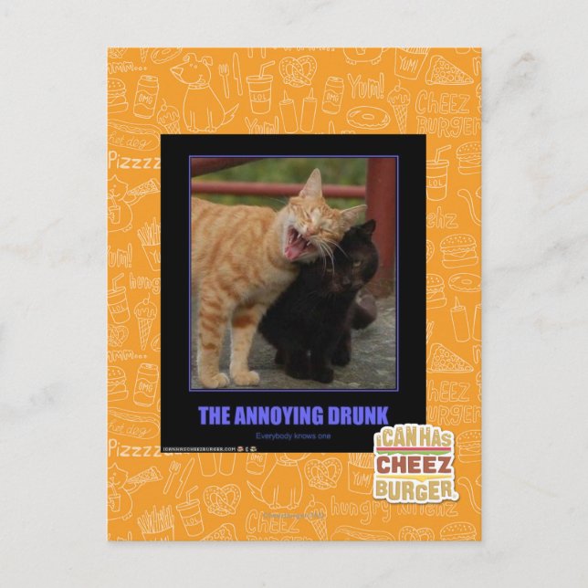 Den förargliga Drunk Vykort (Framsida)