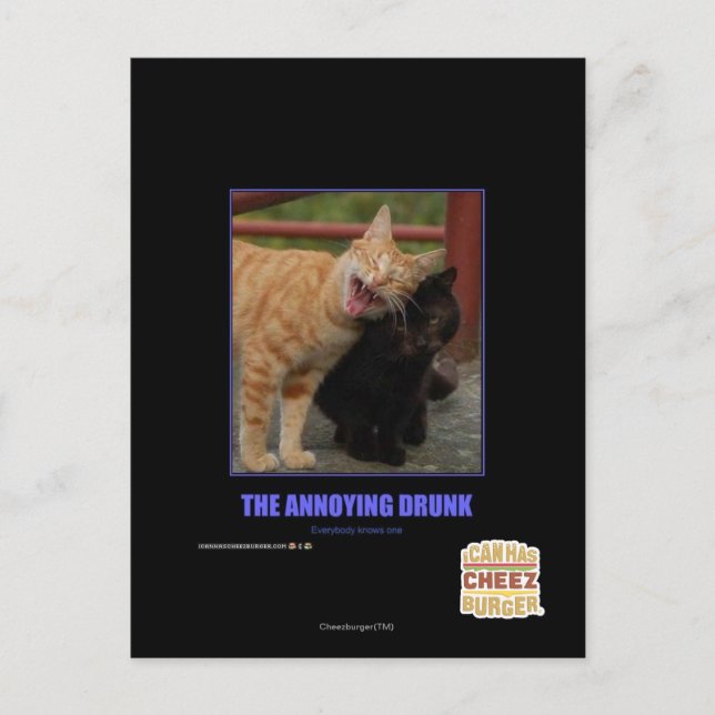 Den förargliga Drunk Vykort (Framsida)