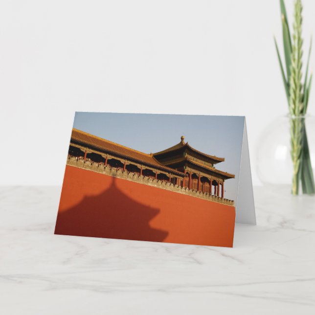 Den Forbidden City väggen noterar kortet Kort (Framsida)