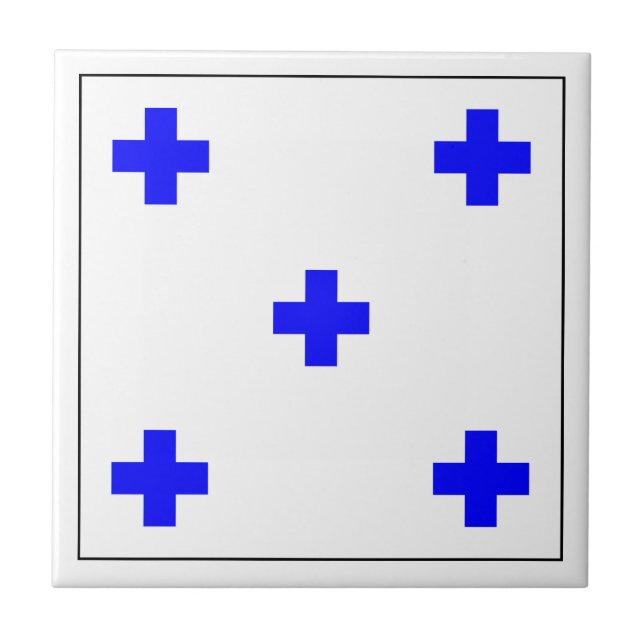 Den förbundna flagga numrerar 0 kakelplatta (Framsidan)