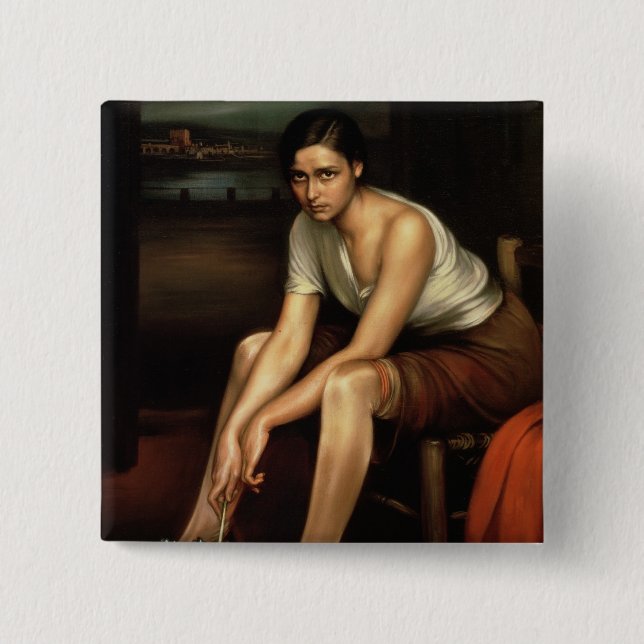 Den förföriska ung flicka knapp (Framsida)