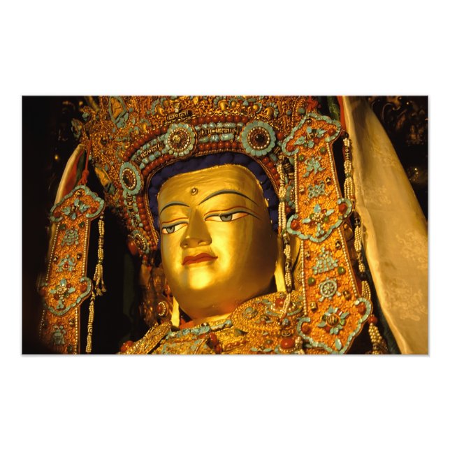 Den förgyllda Jowo Buddha-statyn, Jokhang-templet, Fototryck (Framsidan)