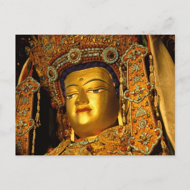 Den förgyllda Jowo Buddha-statyn, Jokhang-templet, Vykort (Framsida)
