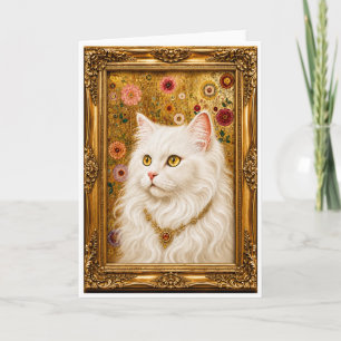 Den förgyllda prinsessan (vit persisk katt) kort