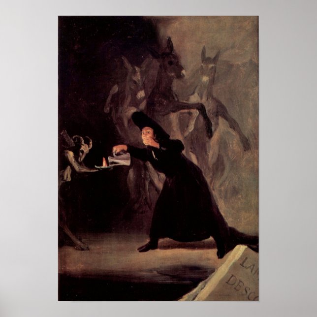 Den förhäxade mannen av Francisco Goya 1798 Poster (Framsidan)