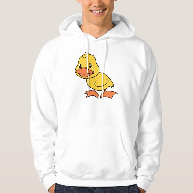 Den förlamade skriande gula ducklingen - ducka hoodie (Framsida)