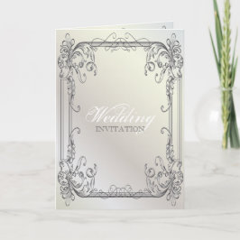 Den formella eleganten virvlar runt pärlemorfärg inbjudan