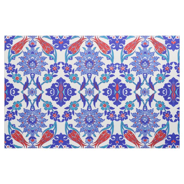 Den forntida handgjorda turkiska blom- tulpan tyg (Fat Quarter)