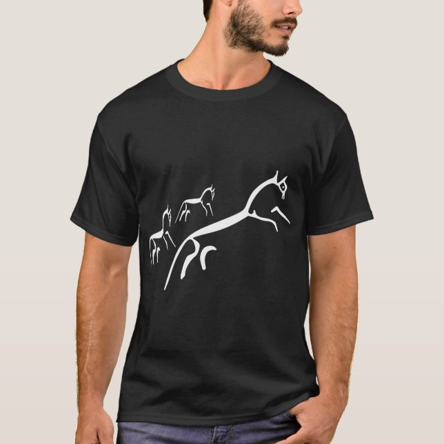 Den forntida hästen driver tee shirt (Framsida)